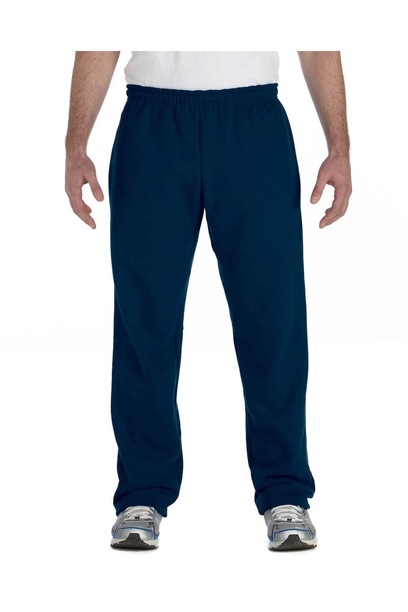 Gildan G184 Adult Unisex Heavy Blend Adult 8 oz., 50/50 Open-Bottom Sweatpants in Navy