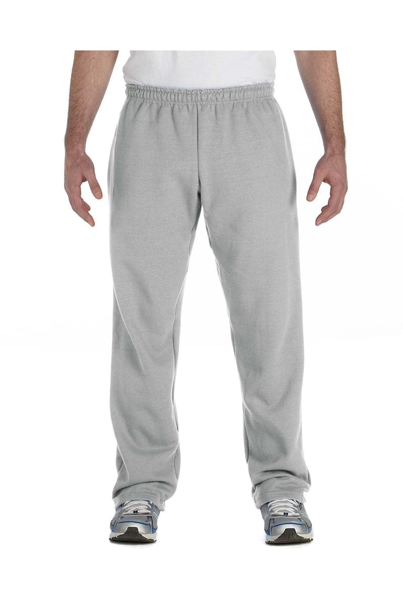 Gildan G184 Adult Unisex Heavy Blend Adult 8 oz., 50/50 Open-Bottom Sweatpants in Sport Grey