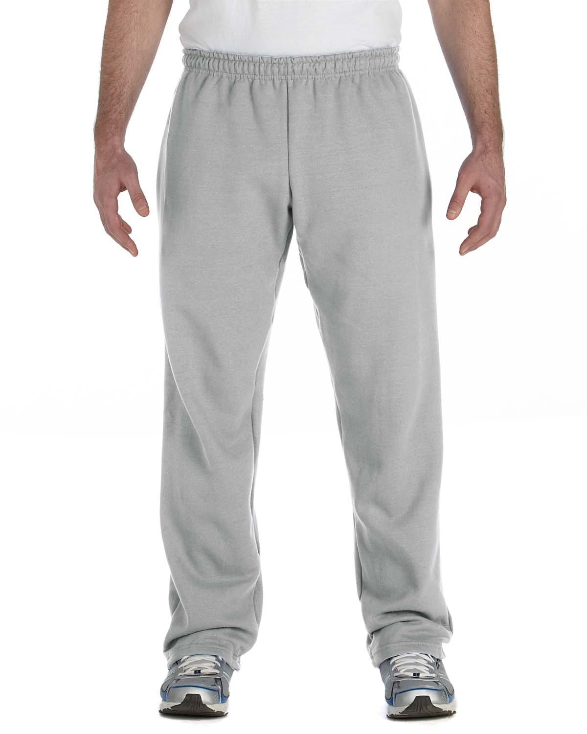 Gildan G184 Adult Unisex Heavy Blend Adult 8 oz., 50/50 Open-Bottom Sweatpants in Sport Grey