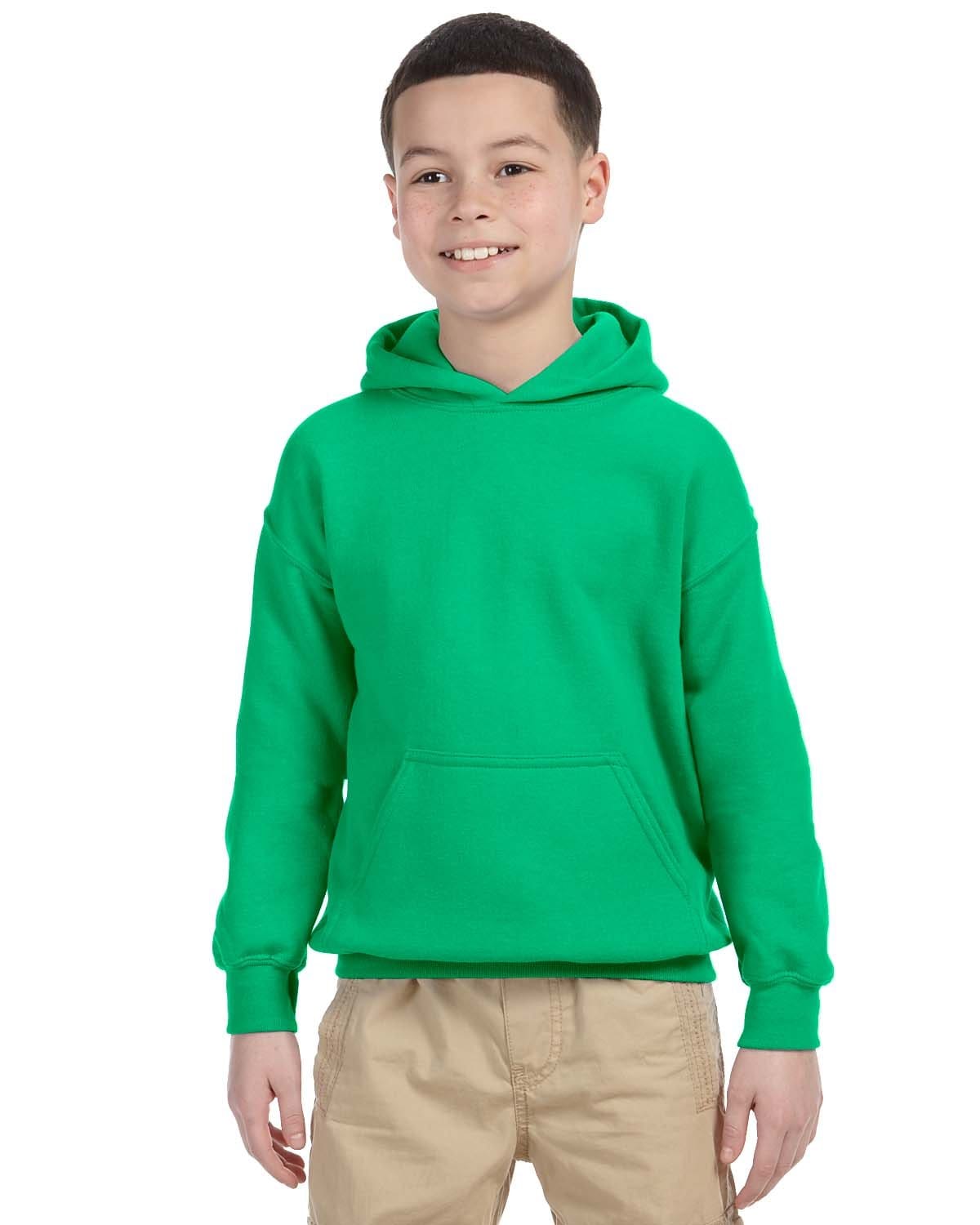 Gildan G185B Youth Heavy Blend Hooded Sweatshirt in Irish Green