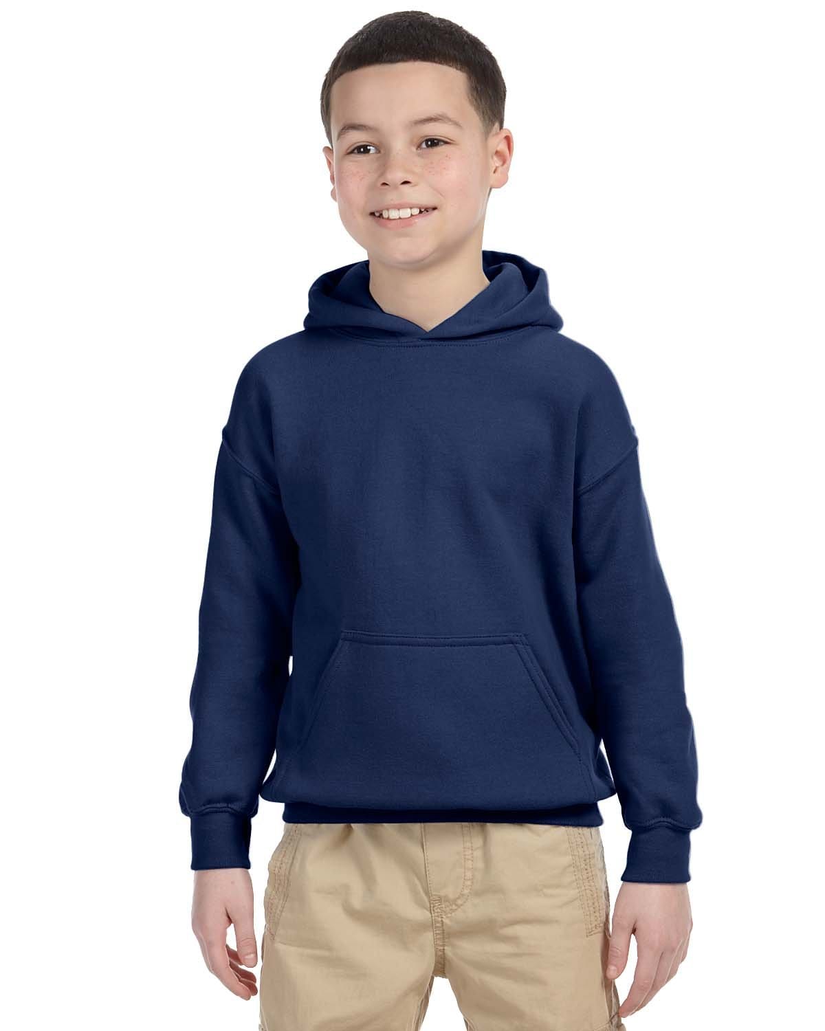 Gildan G185B Youth Heavy Blend Hooded Sweatshirt in Navy