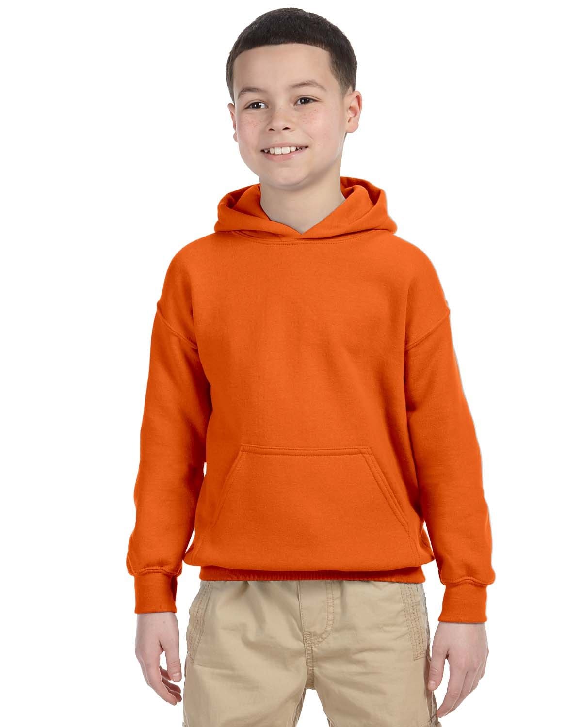 Gildan G185B Youth Heavy Blend Hooded Sweatshirt in Orange