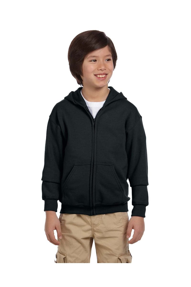 Gildan 18600B Youth Heavy Blend Full-Zip Hooded Sweatshirt in 