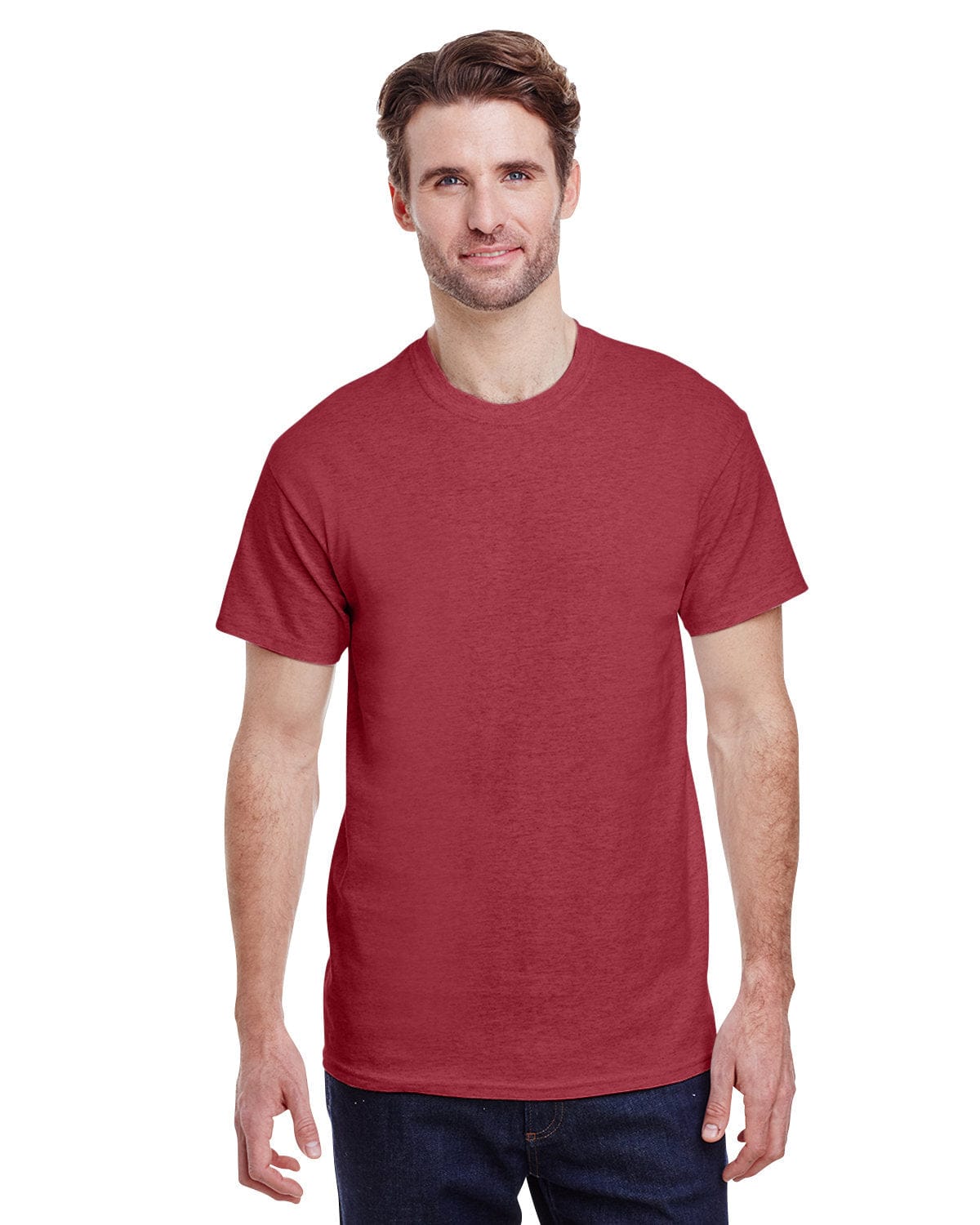 Gildan G200: Adult Ultra Cotton 6 oz. T-Shirt in Heather Cardinal