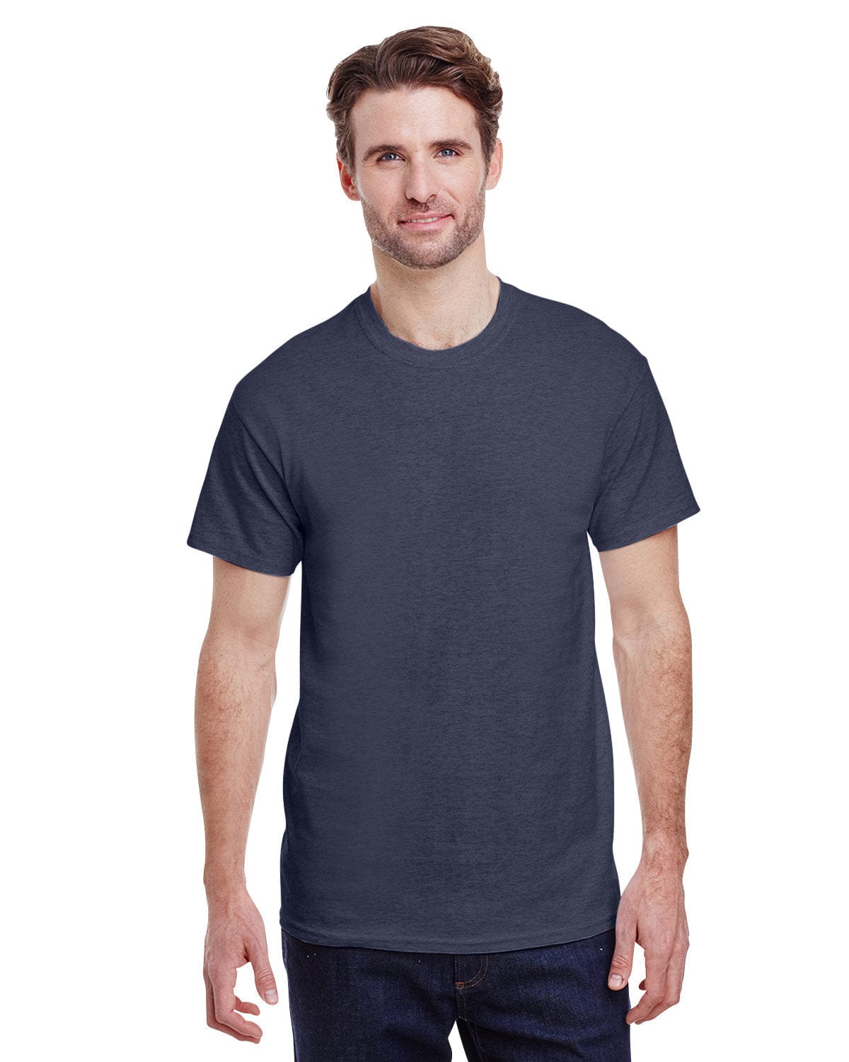 Gildan G200: Adult Ultra Cotton 6 oz. T-Shirt in Heather Navy