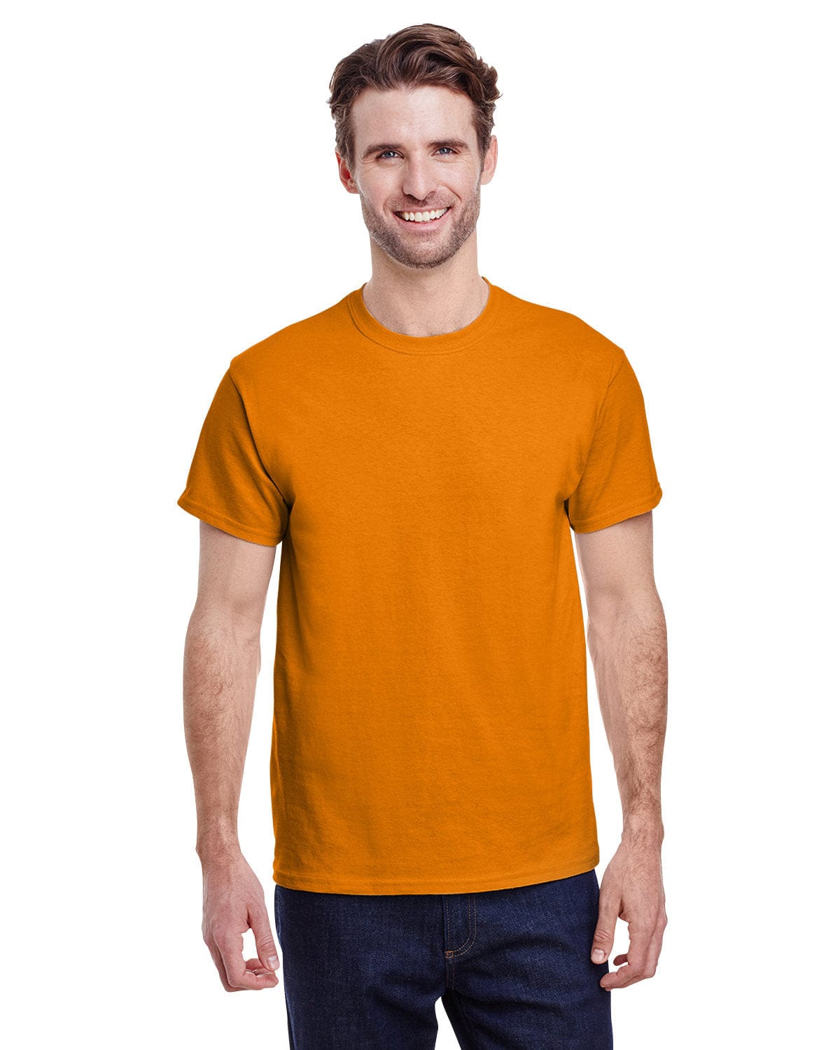 Gildan G200: Adult Ultra Cotton 6 oz. T-Shirt in S Orange