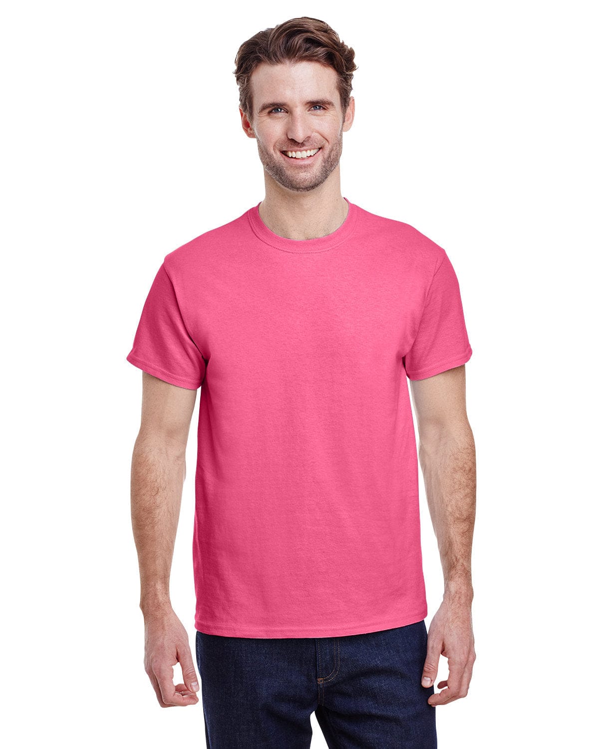 Gildan 2000 Ultra Cotton T-Shirt in Safety Pink