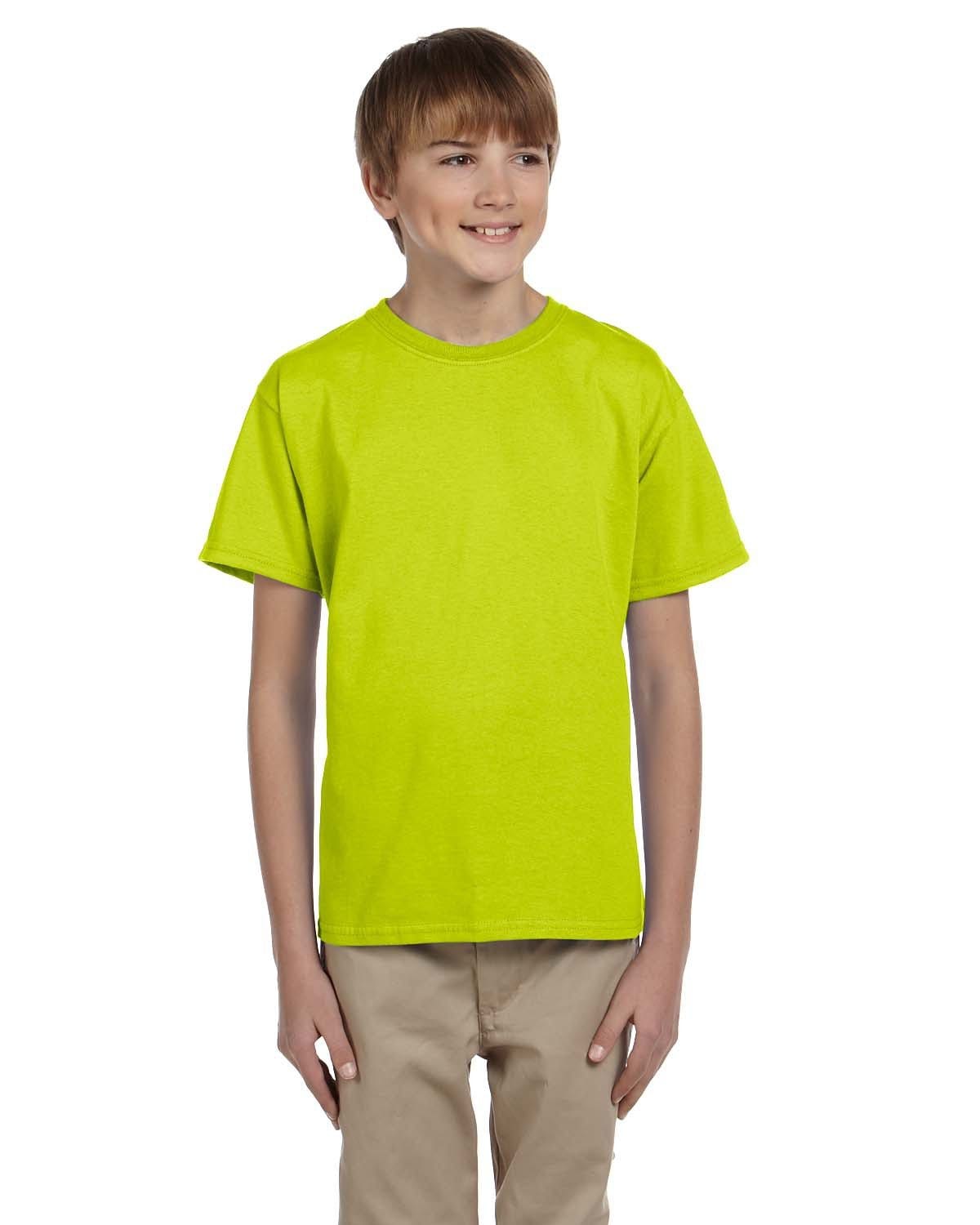 Gildan G200B Youth Ultra Cotton T-Shirt in Safety Green