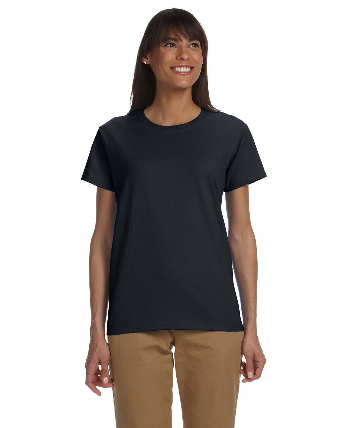 Gildan G200L: Ladies' Ultra Cotton 6 oz. T-Shirt in Black