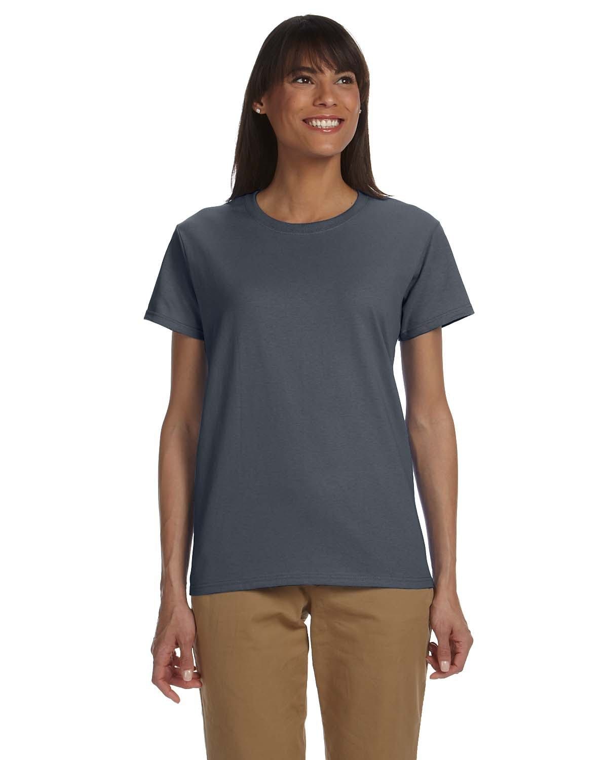 Gildan G200L: Ladies' Ultra Cotton 6 oz. T-Shirt in Dark Heather