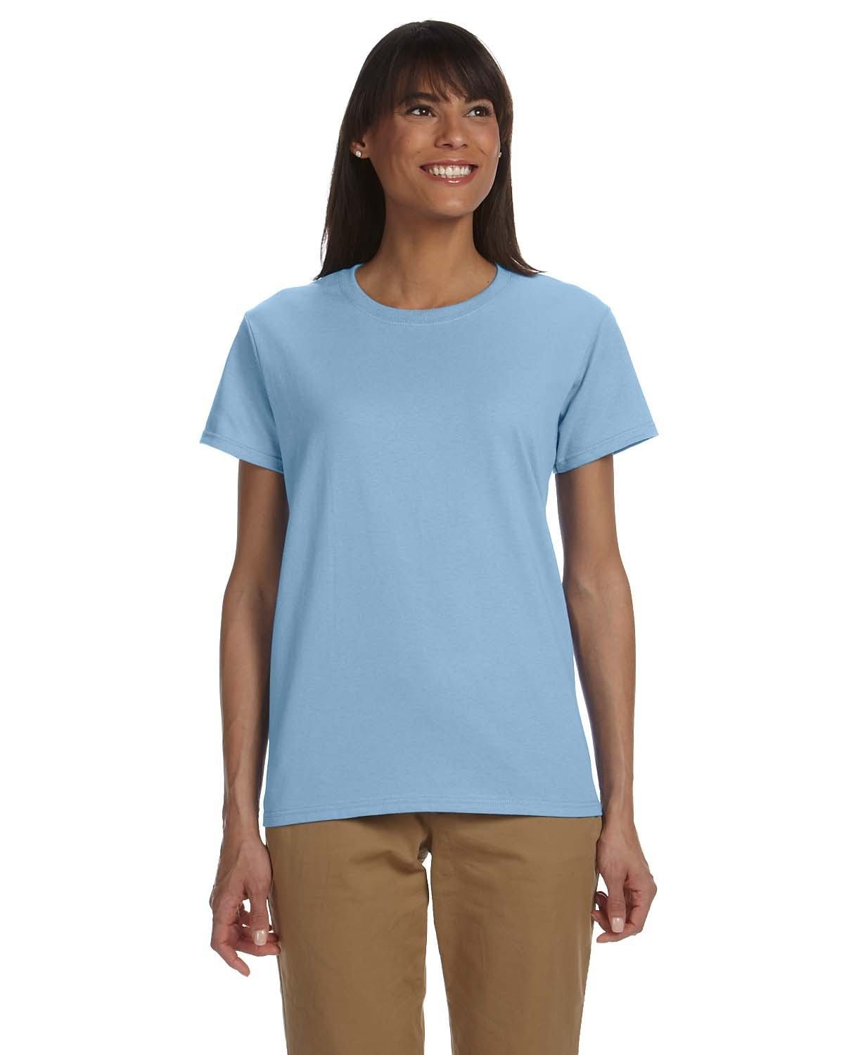 Gildan G200L: Ladies' Ultra Cotton 6 oz. T-Shirt in Light Blue