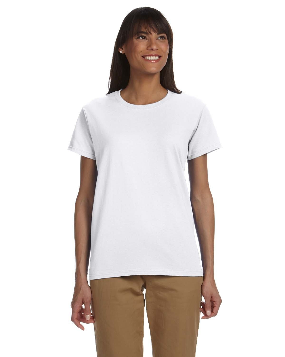 Gildan G200L: Ladies' Ultra Cotton 6 oz. T-Shirt in White