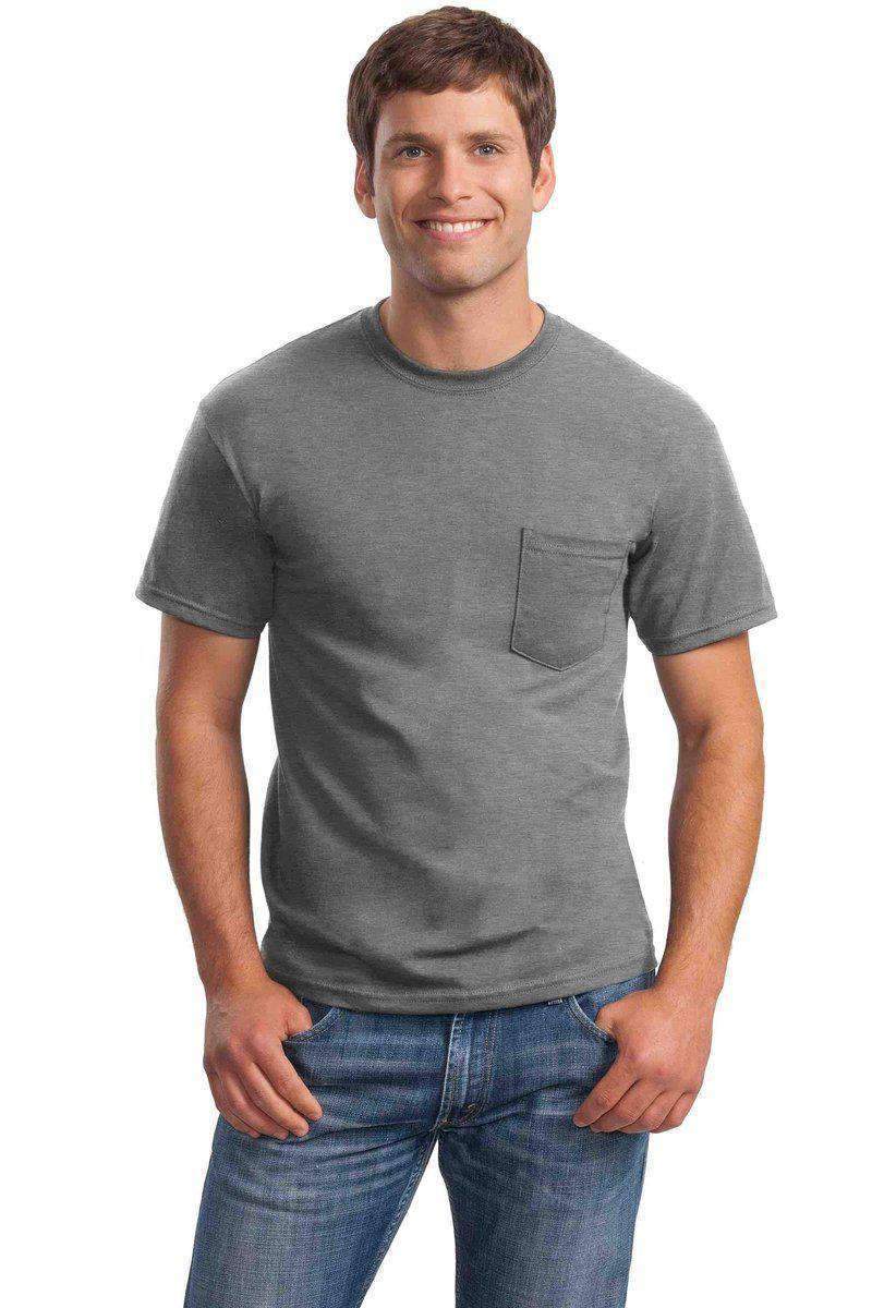 Gildan G230: 100% Cotton Unisex Tee with Pocket in 