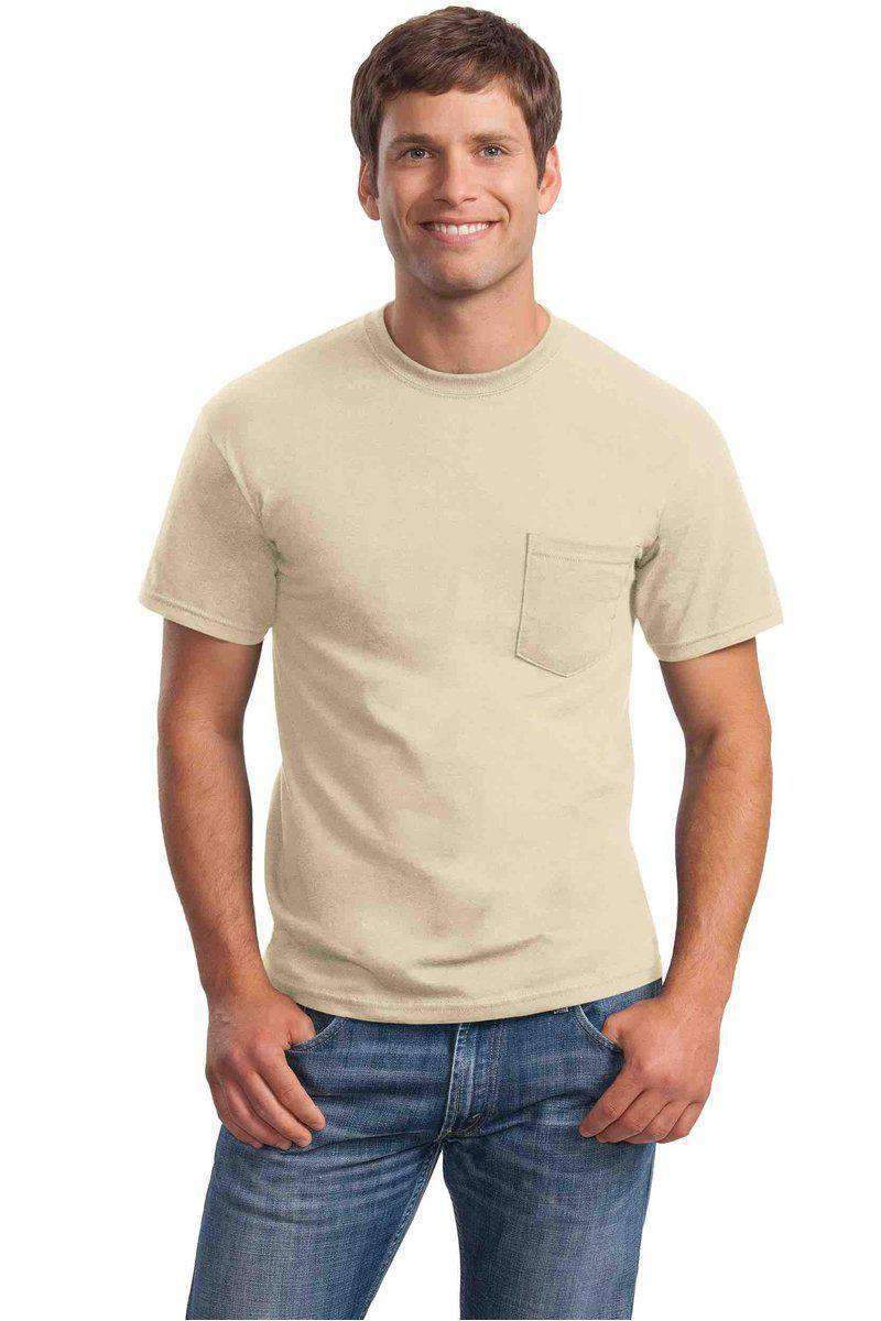 Gildan G230: 100% Cotton Unisex Tee with Pocket in 