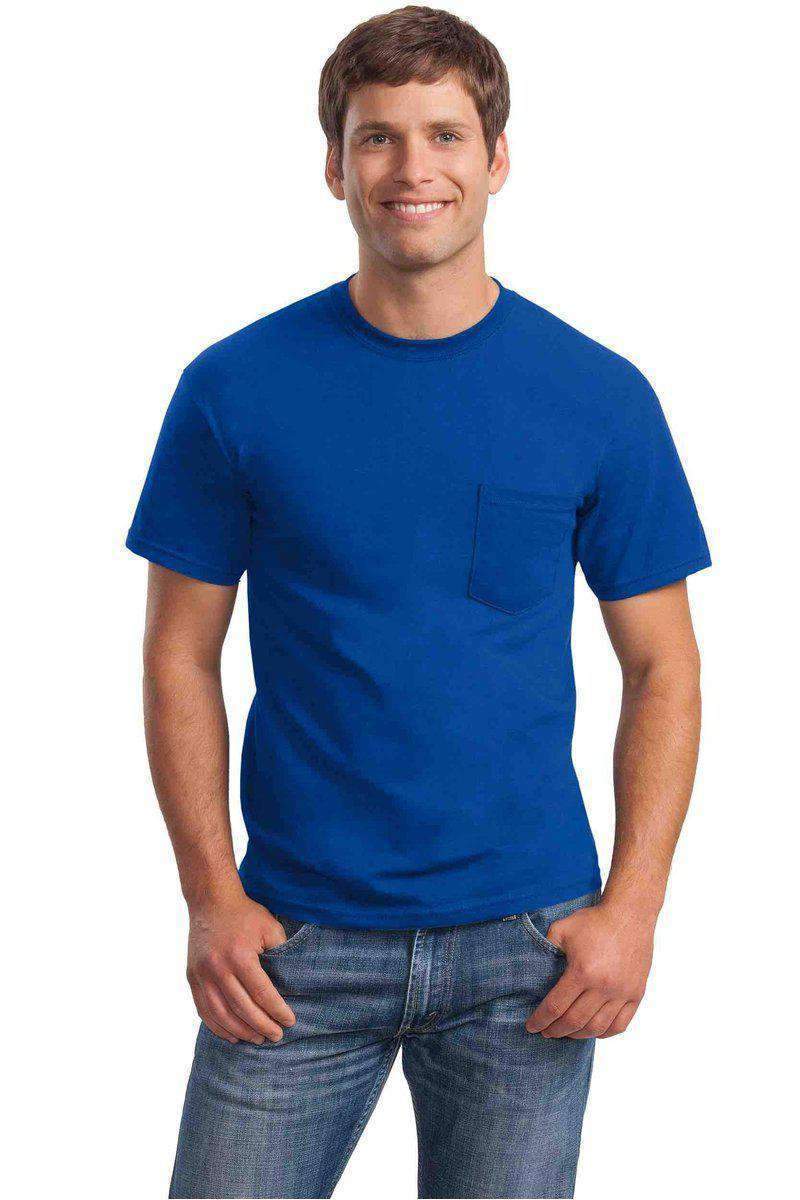 Gildan G230: 100% Cotton Unisex Tee with Pocket in 