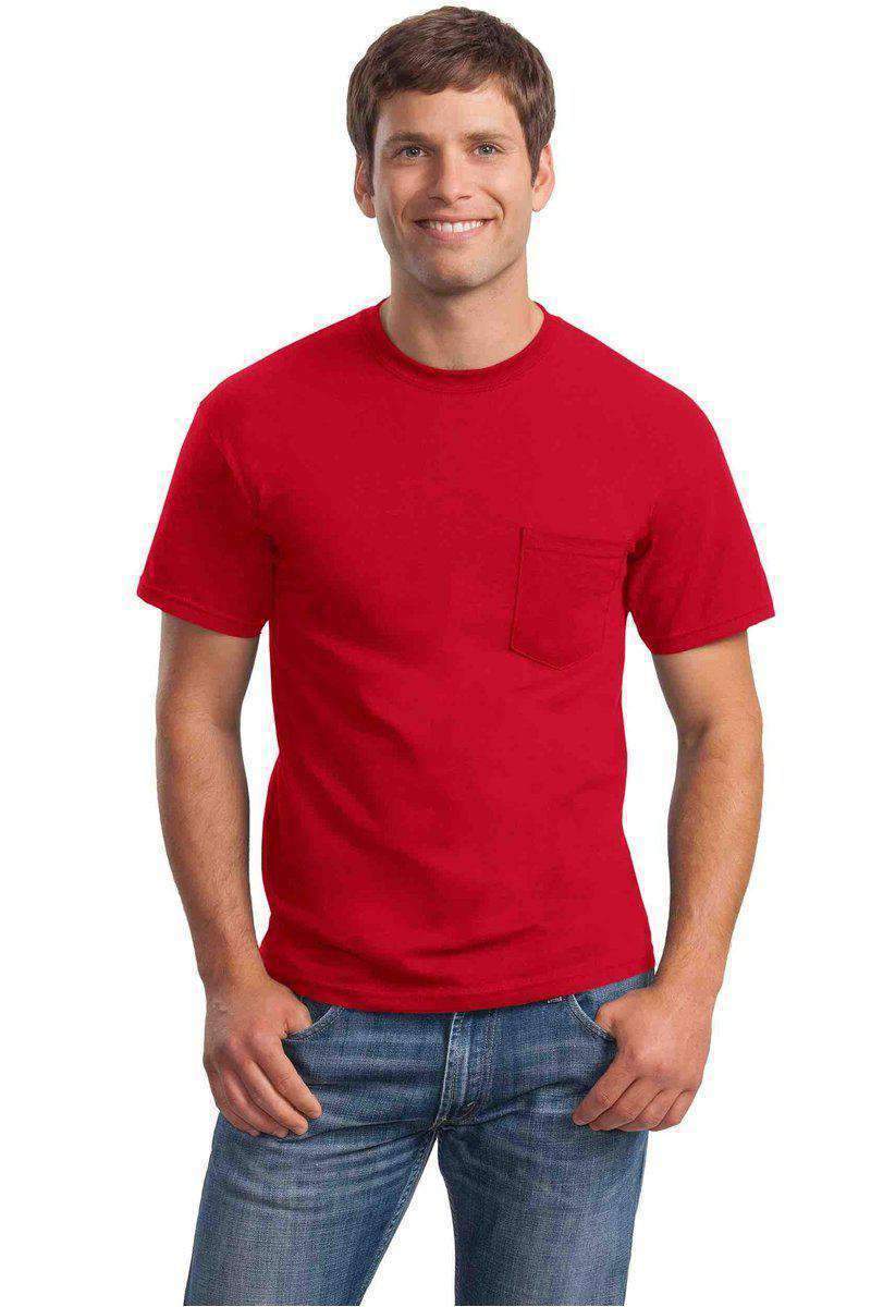 Gildan G230: 100% Cotton Unisex Tee with Pocket in 