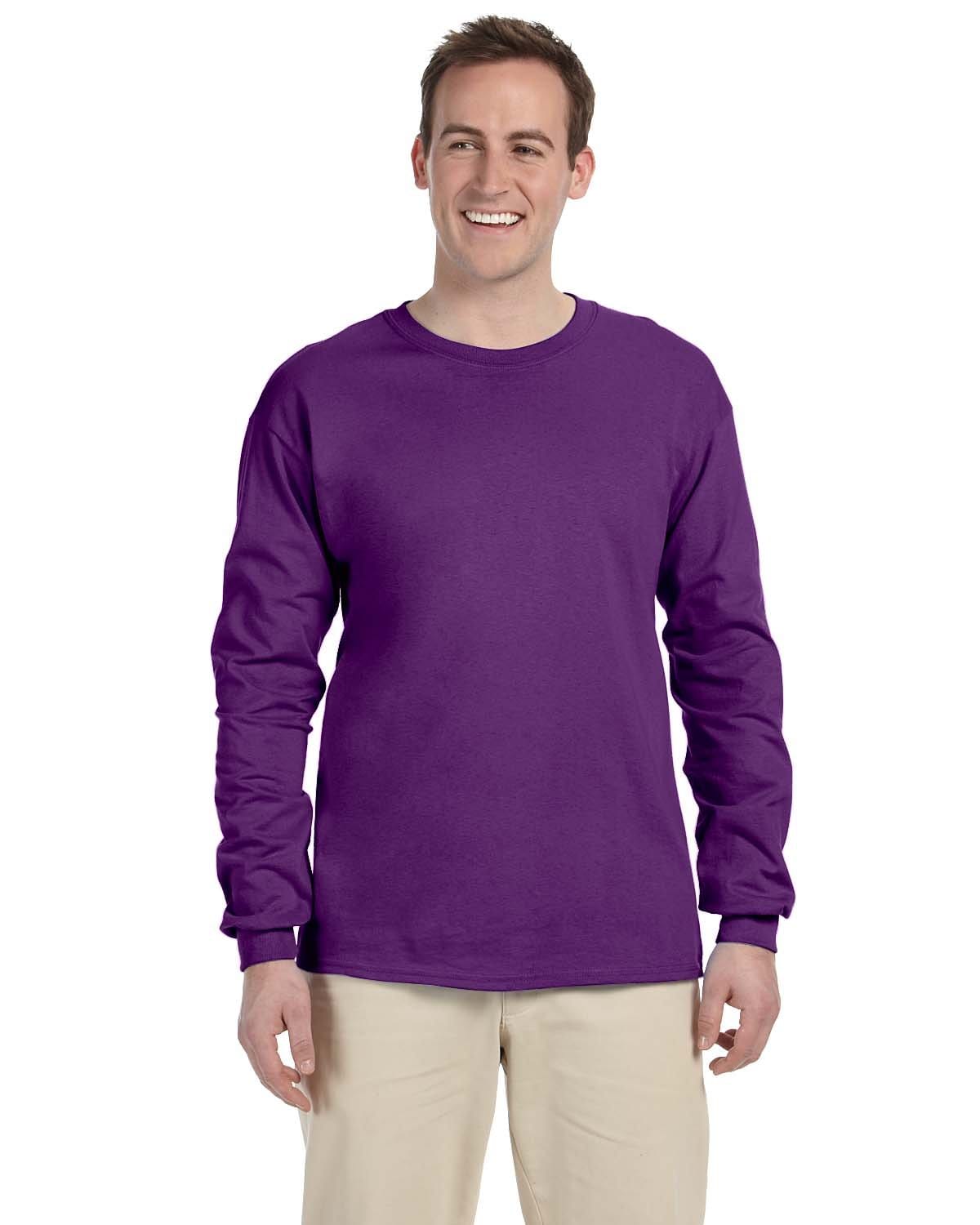 Gildan T-Shirts 3XL / Purple Gildan G240 100% Cotton Long Sleeve T-Shirt