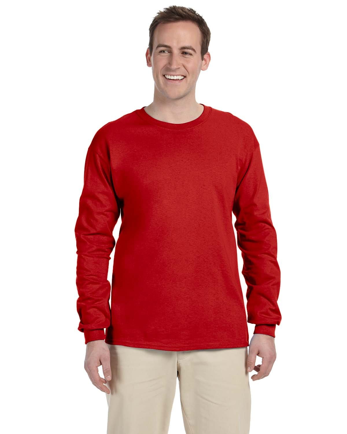 Gildan T-Shirts S / Red Gildan G240 100% Cotton Long Sleeve T-Shirt