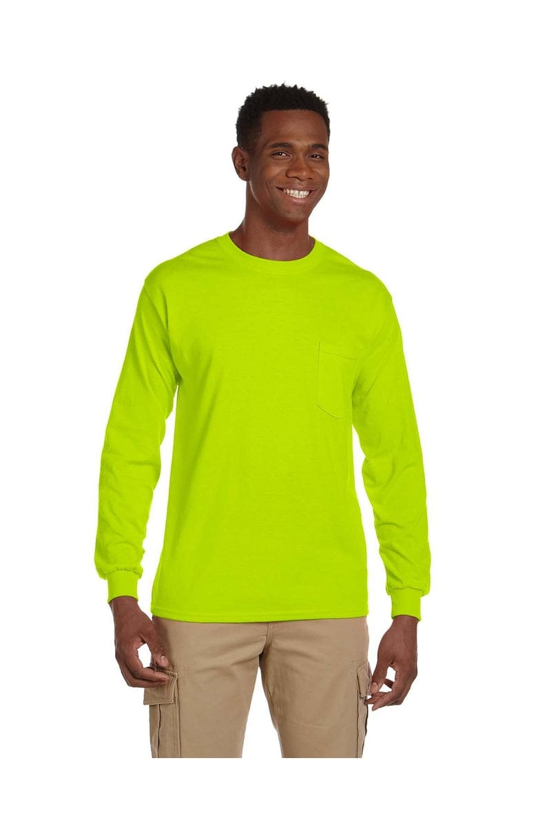 Gildan G241 Ultra, 100% Cotton Long Sleeve T-Shirt with Pocket in 
