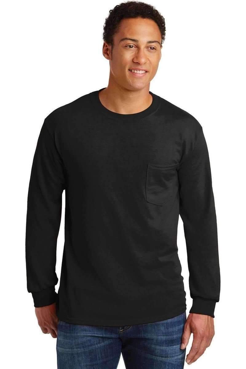 Gildan G241 Ultra, 100% Cotton Long Sleeve T-Shirt with Pocket in 