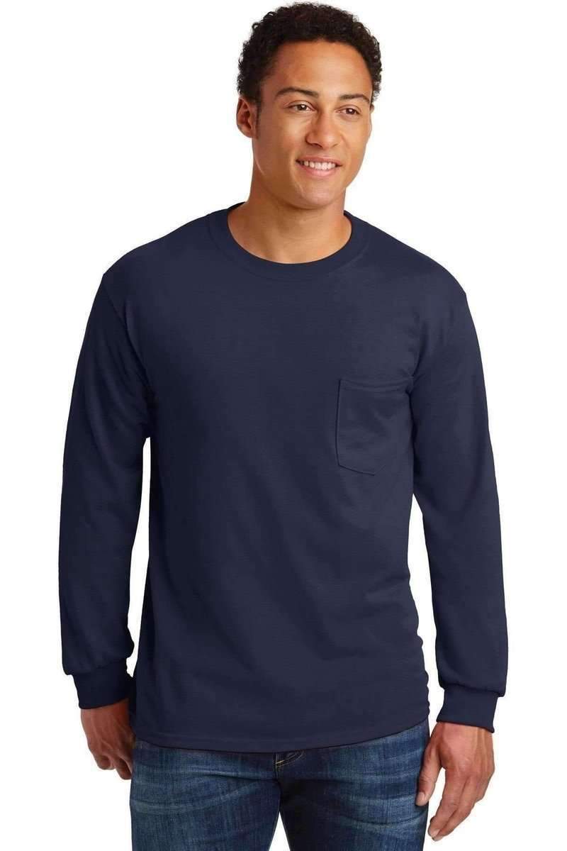 Gildan G241 Ultra, 100% Cotton Long Sleeve T-Shirt with Pocket in 