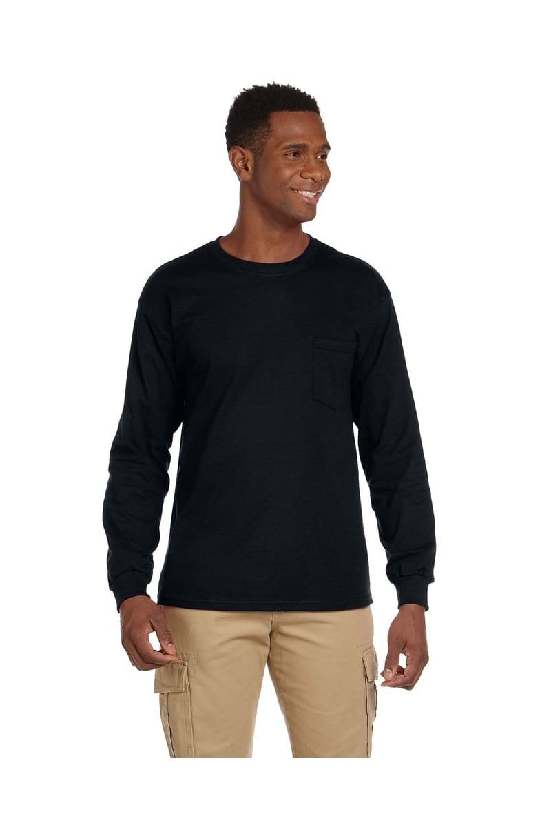 Gildan G241 Ultra, 100% Cotton Long Sleeve T-Shirt with Pocket in 