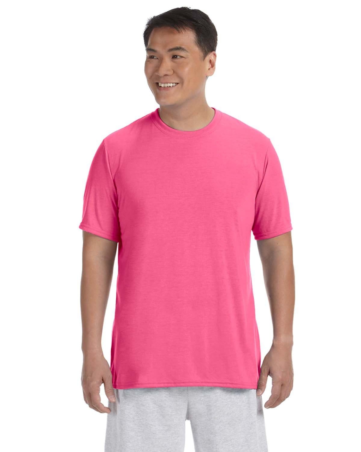 Gildan 42000 Adult Performance T-Shirt in Safety Pink