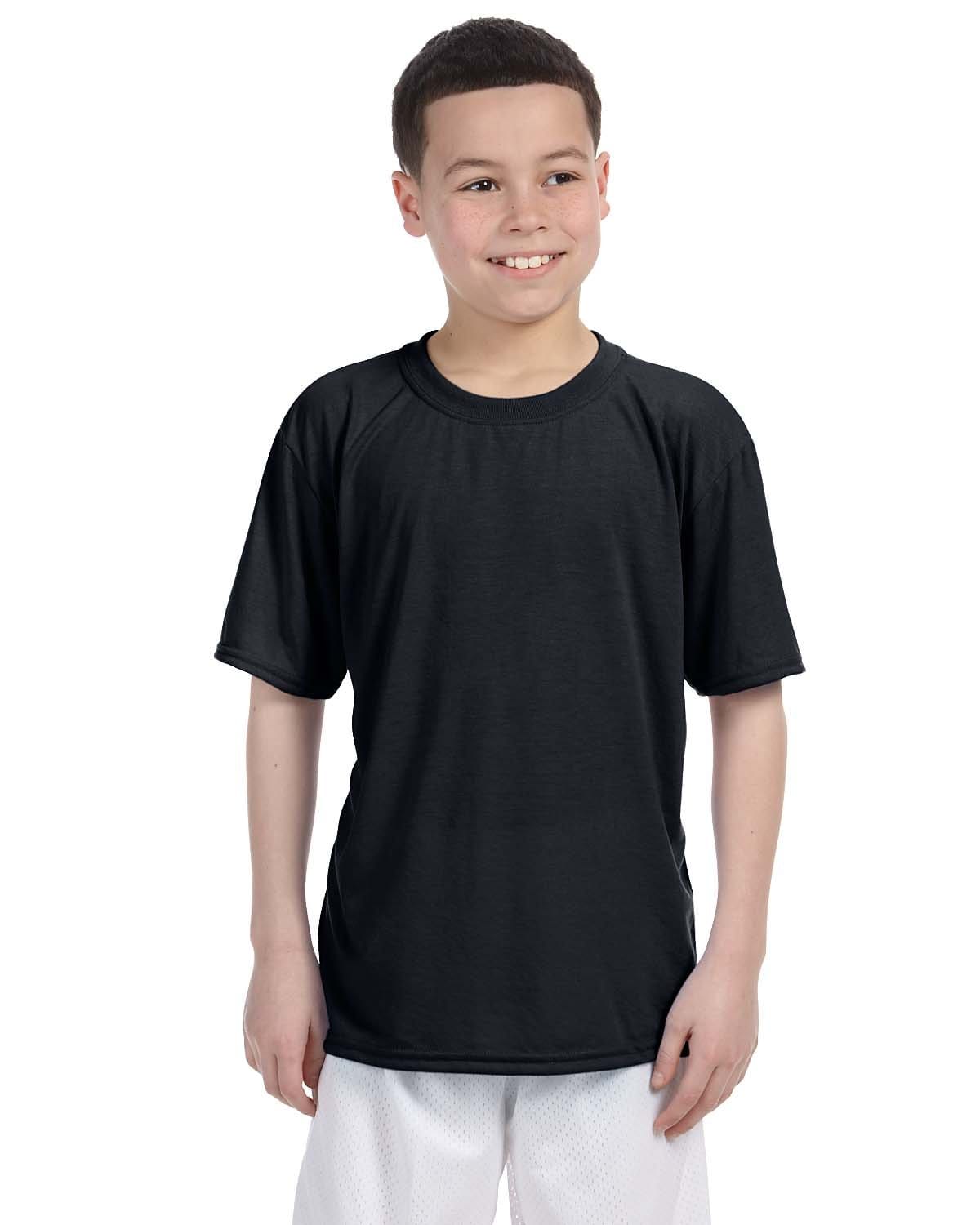 Gildan G420B Youth Performance T-Shirt in Black
