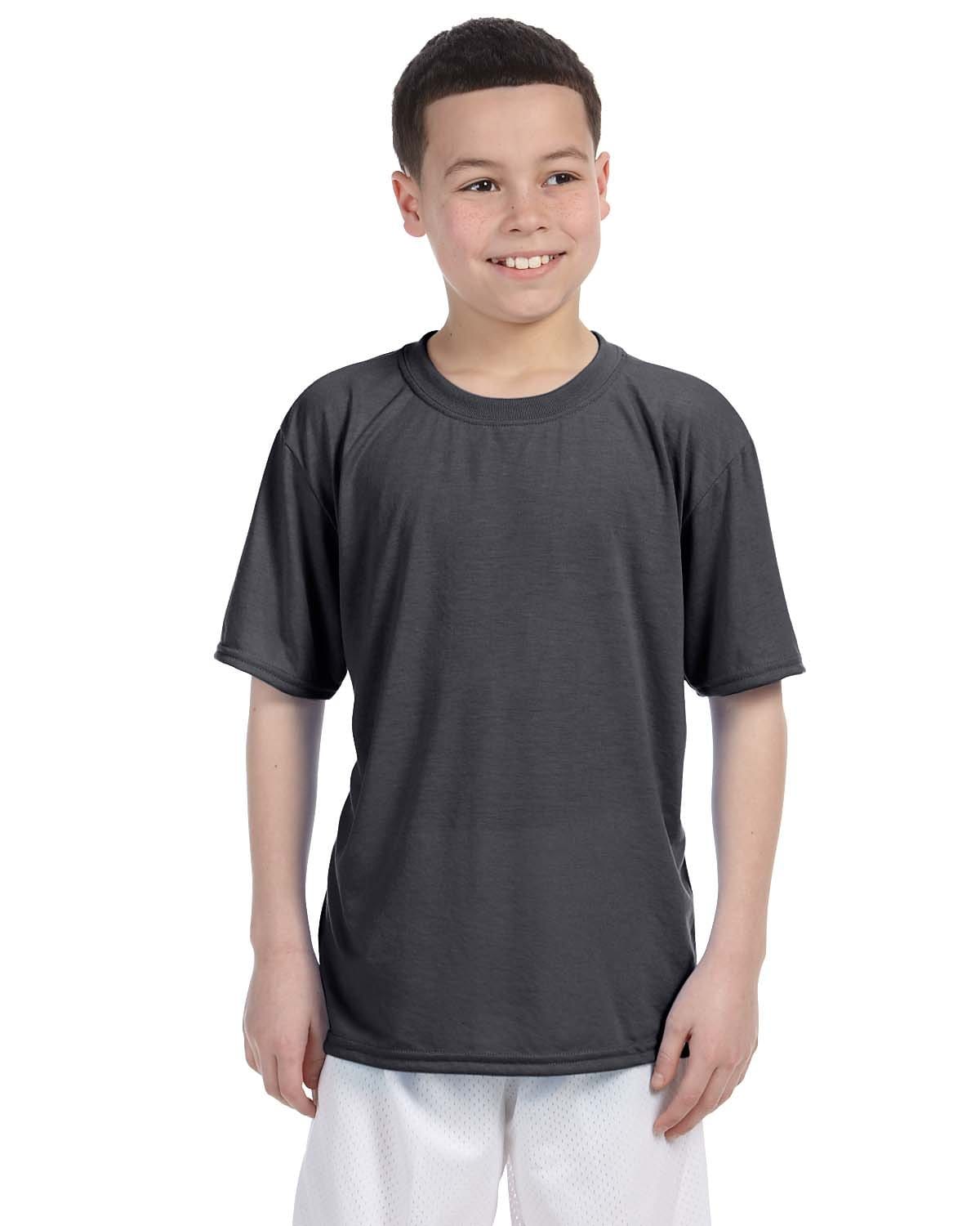 Gildan G420B Youth Performance T-Shirt in Charcoal