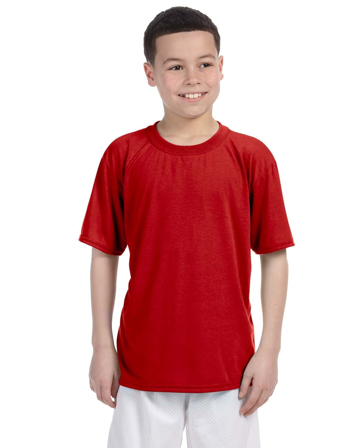 Gildan G420B Youth Performance T-Shirt in Red