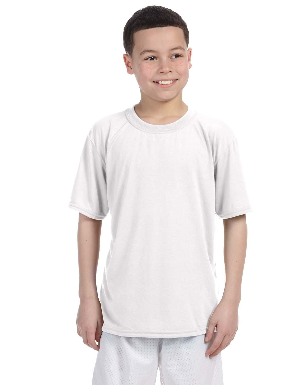 Gildan G420B Youth Performance T-Shirt in White