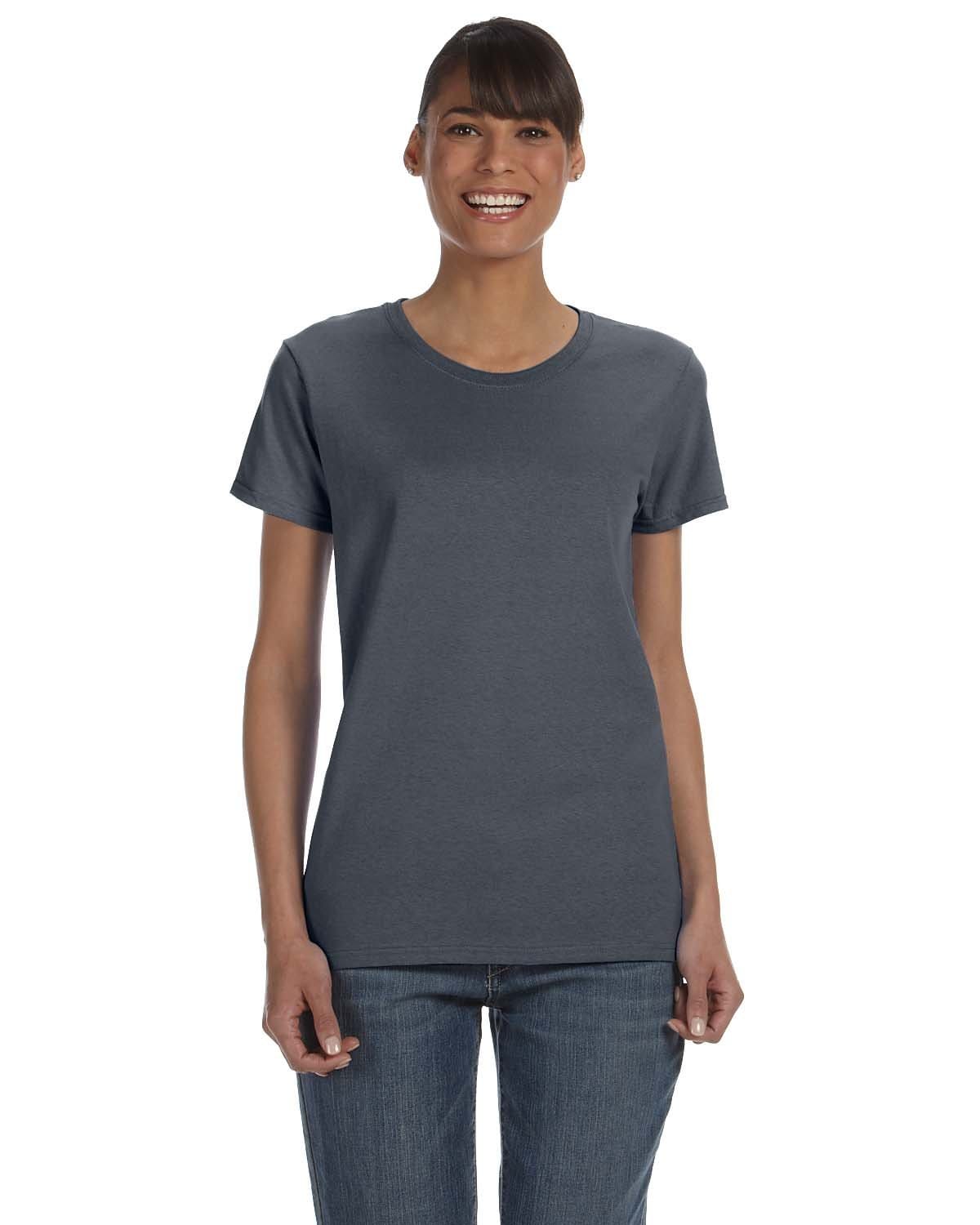 Gildan G500L: Ladies' Heavy Cotton 5.3 oz. T-Shirt in Dark Heather