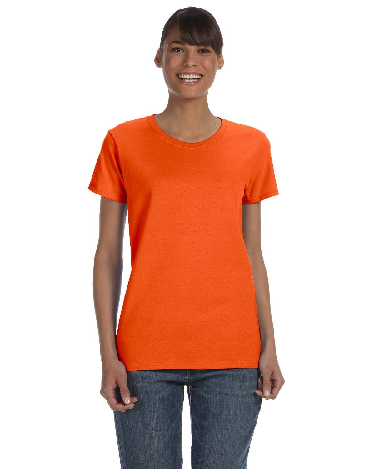 Gildan G500L: Ladies' Heavy Cotton 5.3 oz. T-Shirt in Orange