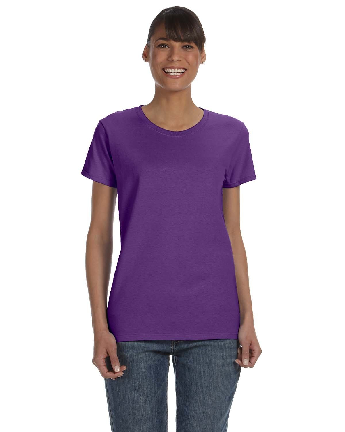 Gildan G500L: Ladies' Heavy Cotton 5.3 oz. T-Shirt in Purple