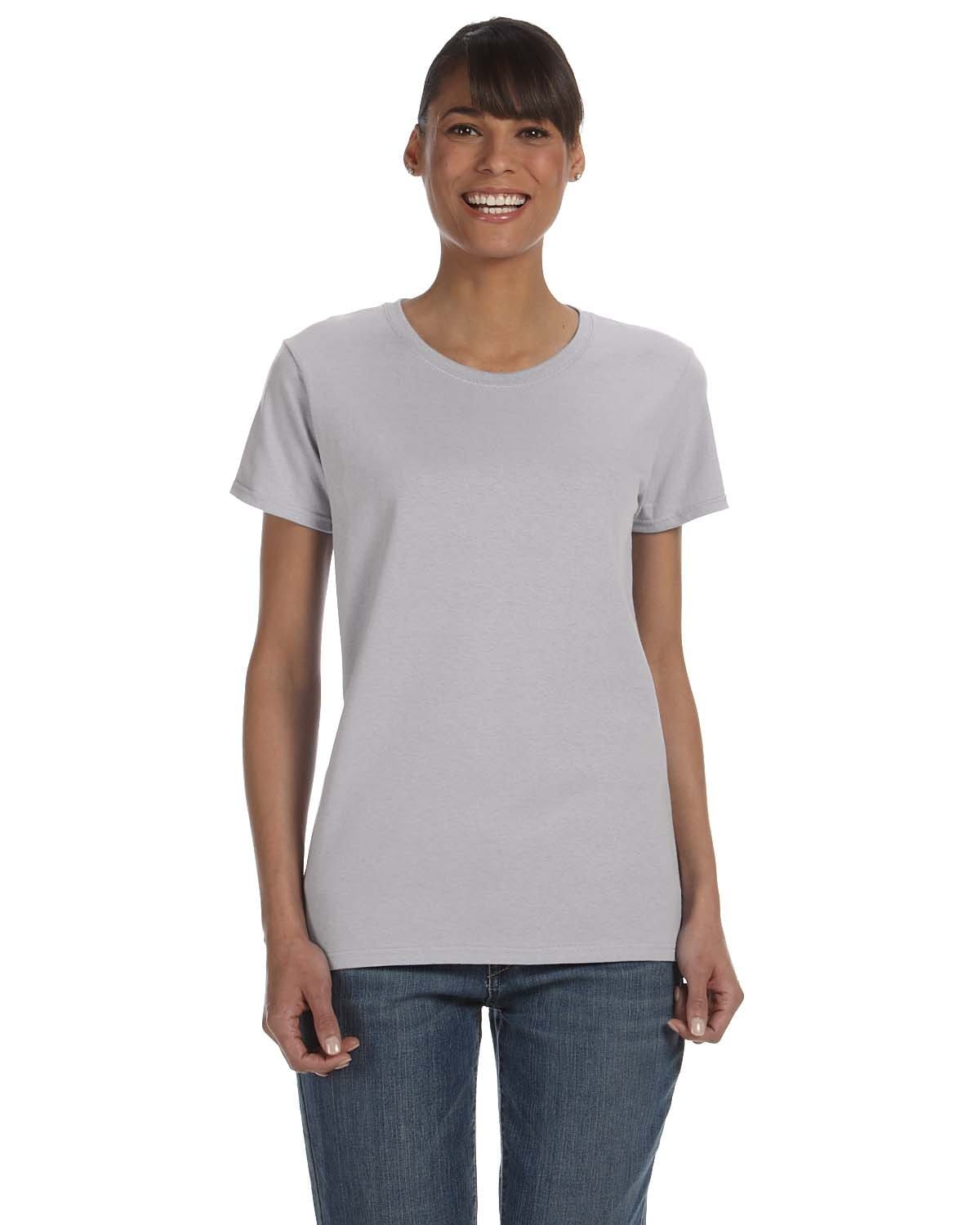 Gildan G500L: Ladies' Heavy Cotton 5.3 oz. T-Shirt in Sport Grey