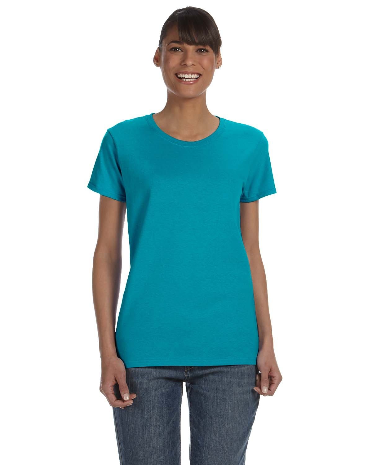Gildan G500L: Ladies' Heavy Cotton 5.3 oz. T-Shirt in Tropical Blue