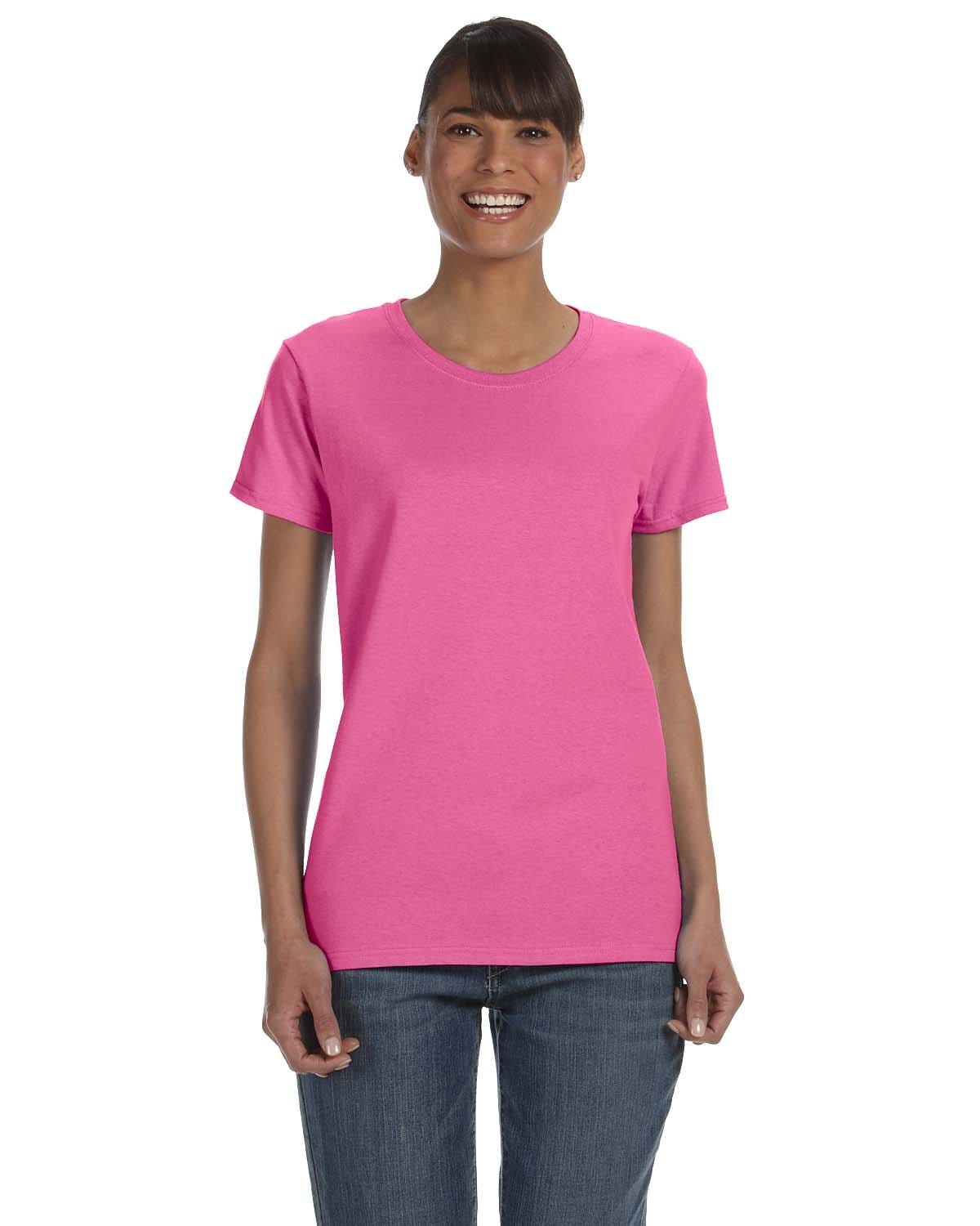 Gildan G500L: Ladies' Heavy Cotton Tee in Azalea