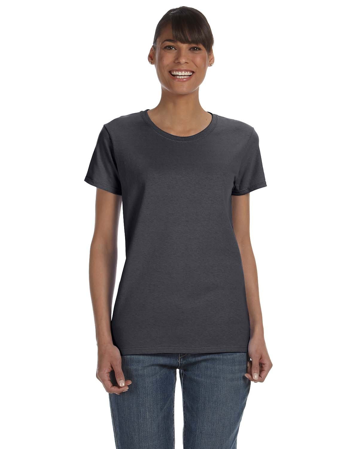 Gildan G500L: Ladies' Heavy Cotton Tee in Charcoal