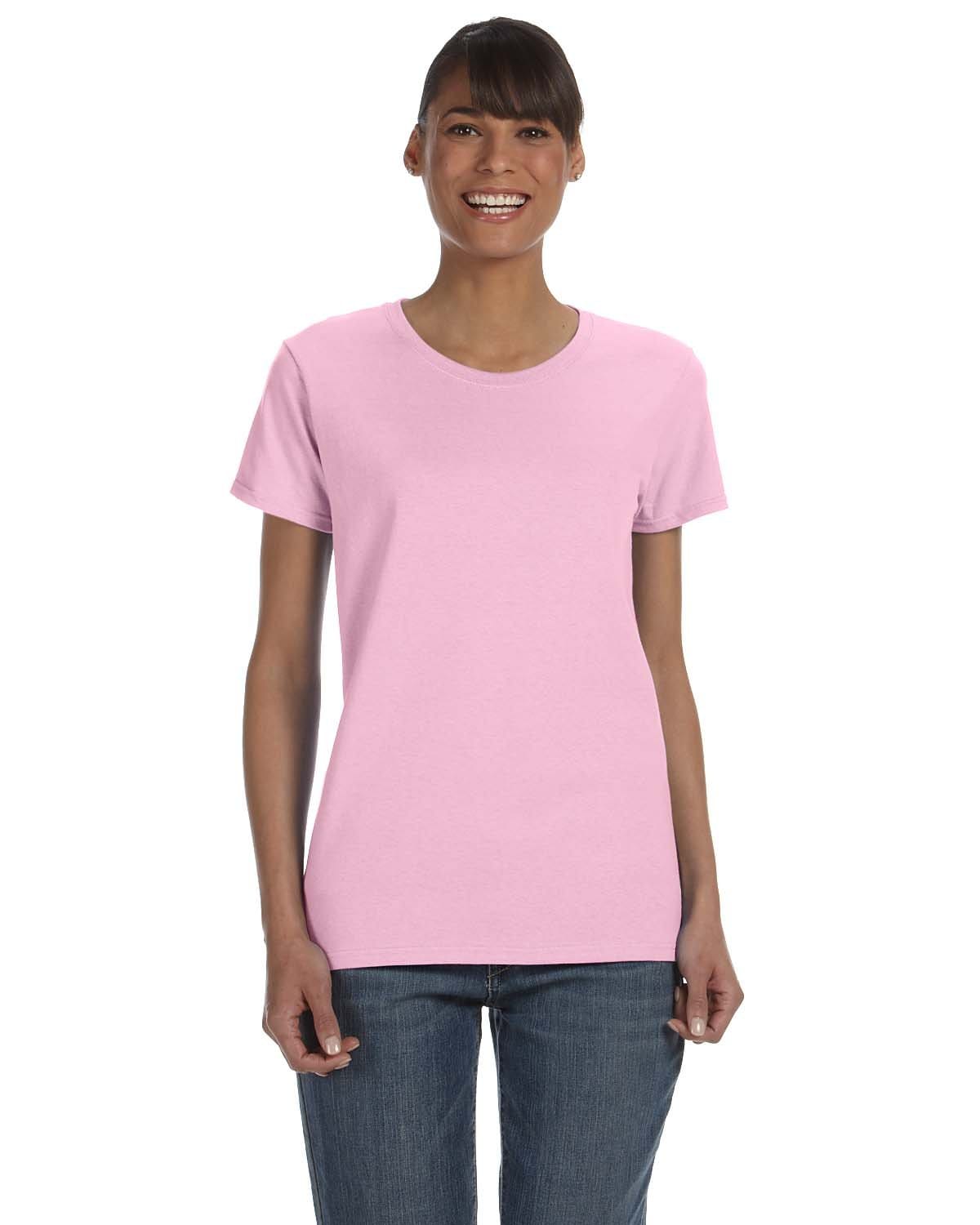 Gildan G500L: Ladies' Heavy Cotton Tee in Light Pink