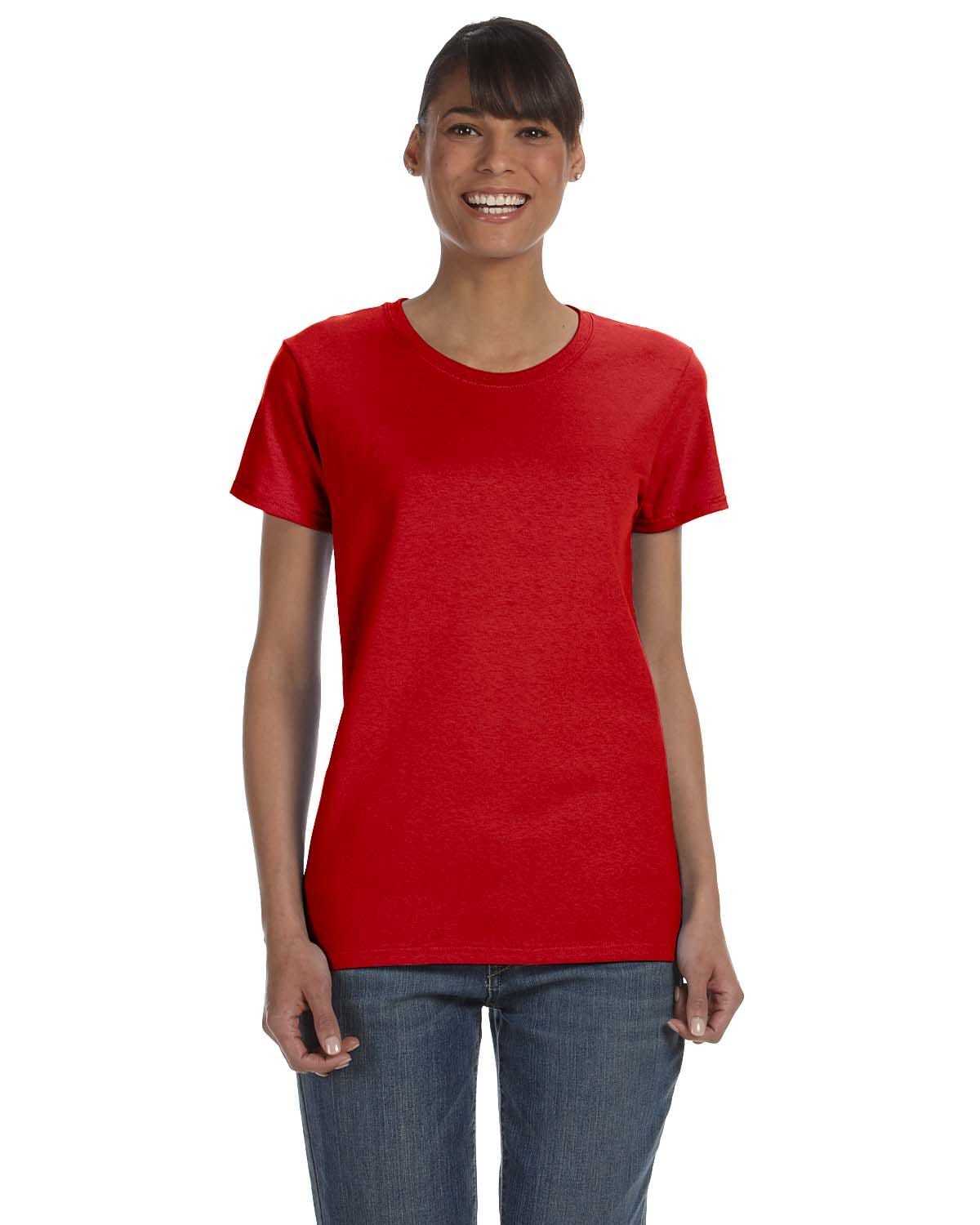 Gildan G500L: Ladies' Heavy Cotton Tee in Red