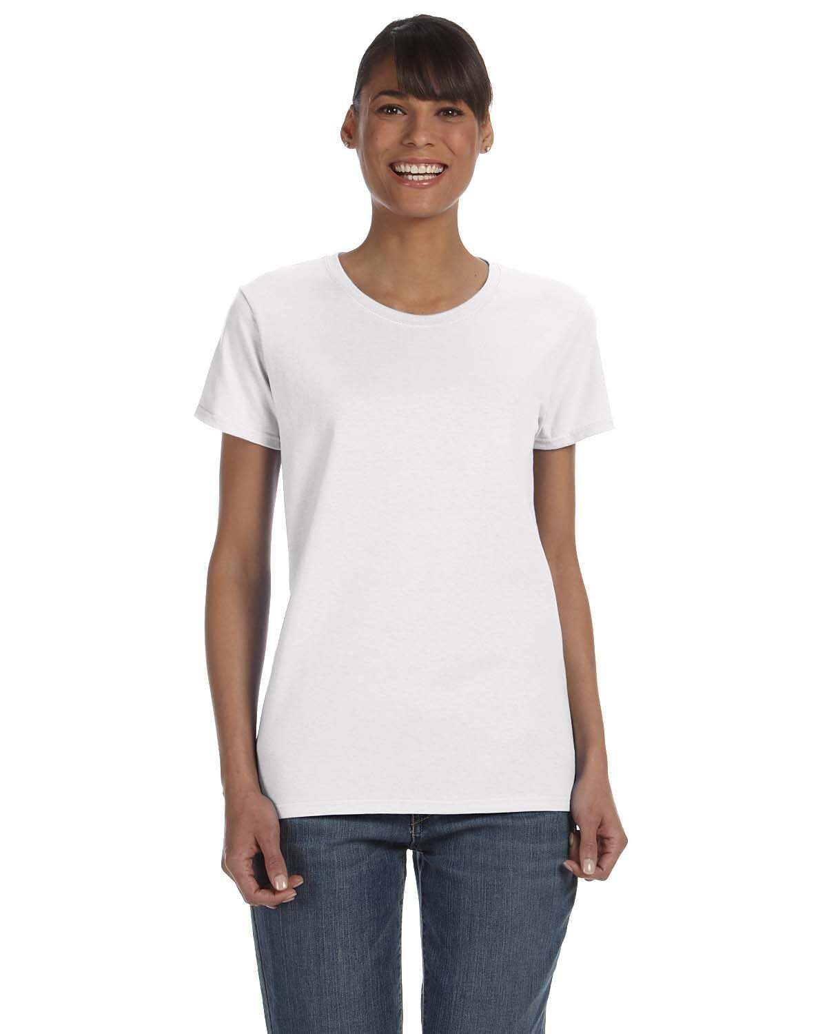 Gildan G500L: Ladies' Heavy Cotton Tee in White