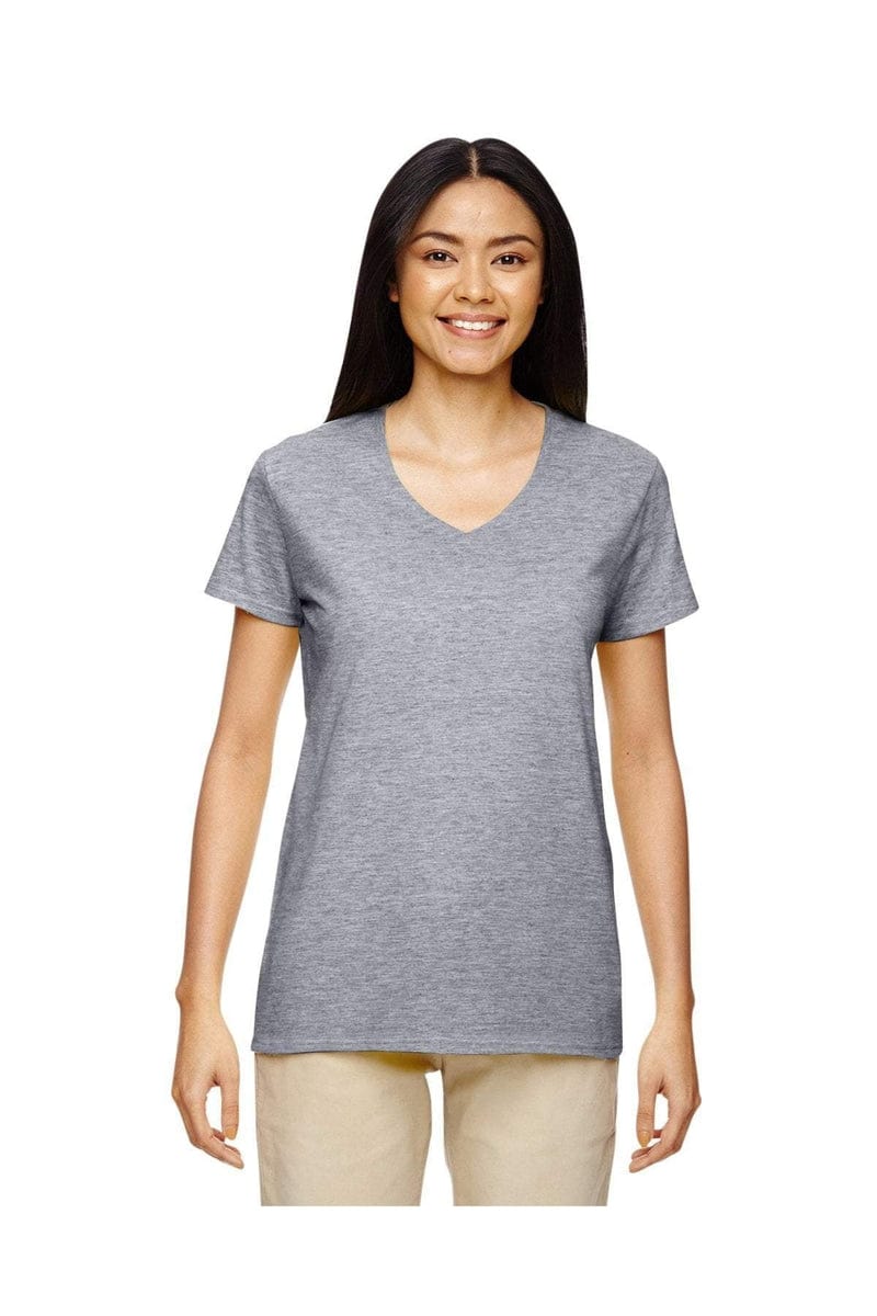 Gildan G500VL: Ladies' 5.3 oz. V-Neck T-Shirt, Basic Colors