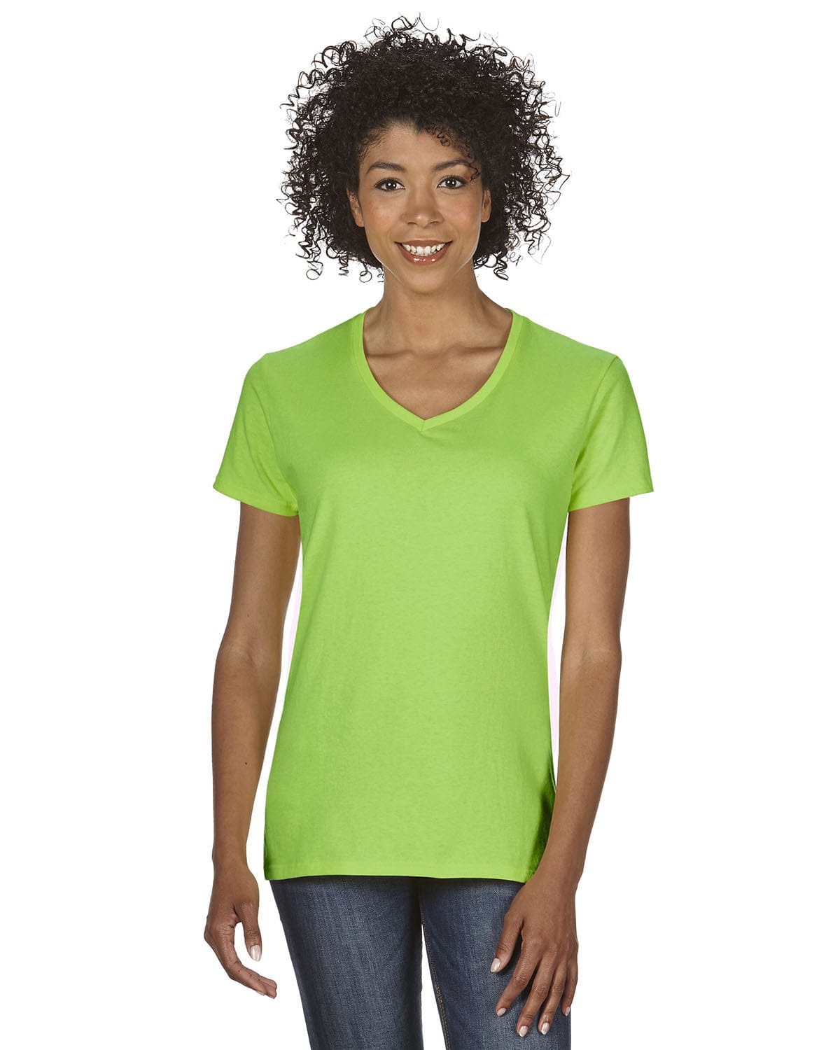 Gildan G500VL: Ladies' 5.3 oz. V-Neck T-Shirt in Lime