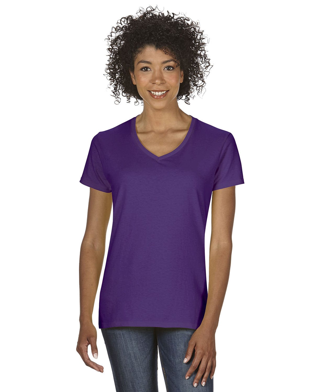 Gildan G500VL: Ladies' 5.3 oz. V-Neck T-Shirt in Purple
