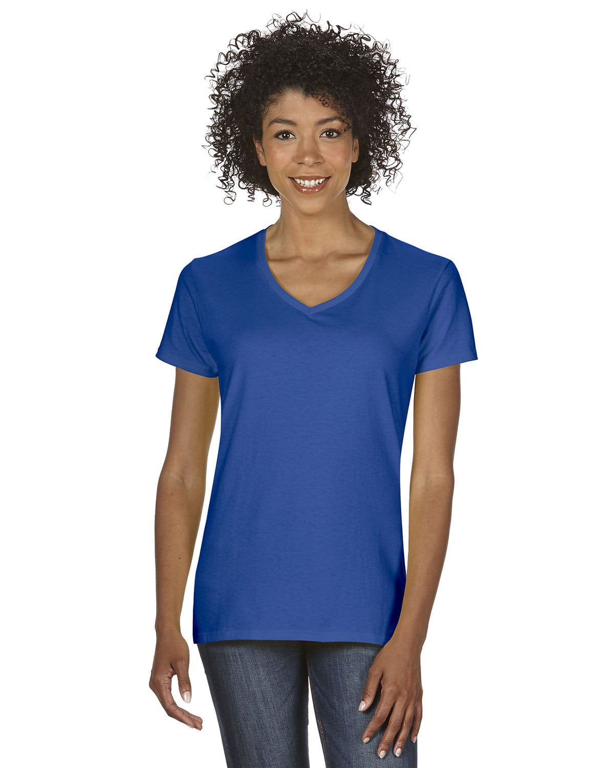Gildan G500VL: Ladies' 5.3 oz. V-Neck T-Shirt in Royal
