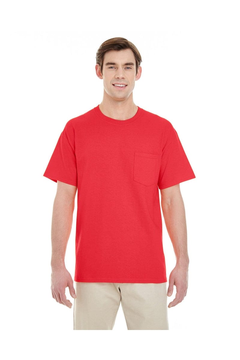 Gildan G530: Adult 5.3 oz. Pocket T-Shirt in 