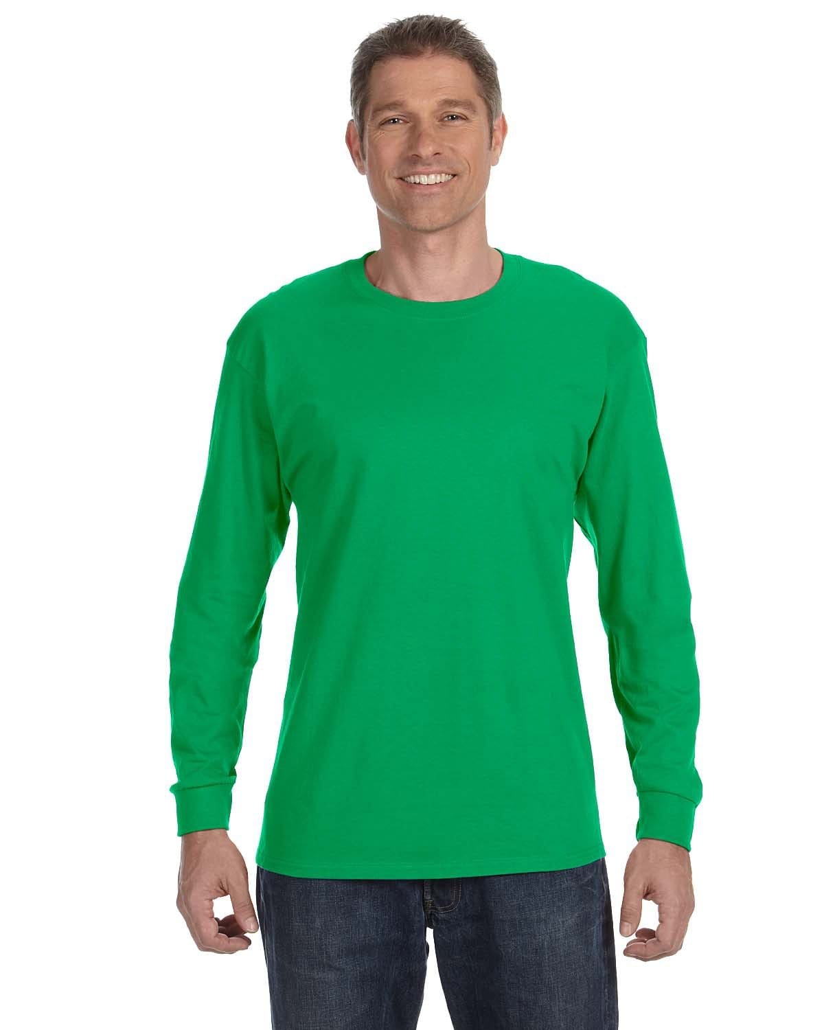 Gildan G540 Adult Heavy Cotton Long-Sleeve T-Shirt in Irish Green