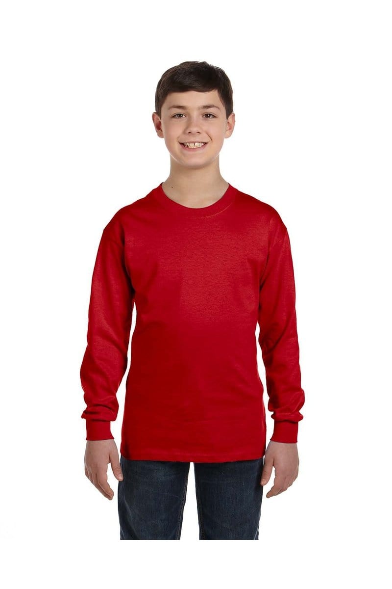Gildan G540B: Youth Heavy Cotton™ Long-Sleeve T-Shirt in 