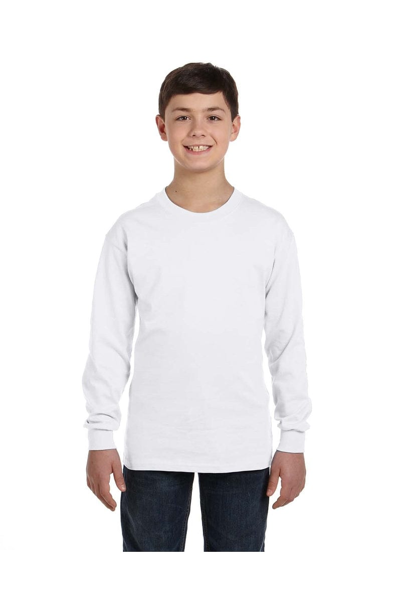 Gildan G540B: Youth Heavy Cotton™ Long-Sleeve T-Shirt in 
