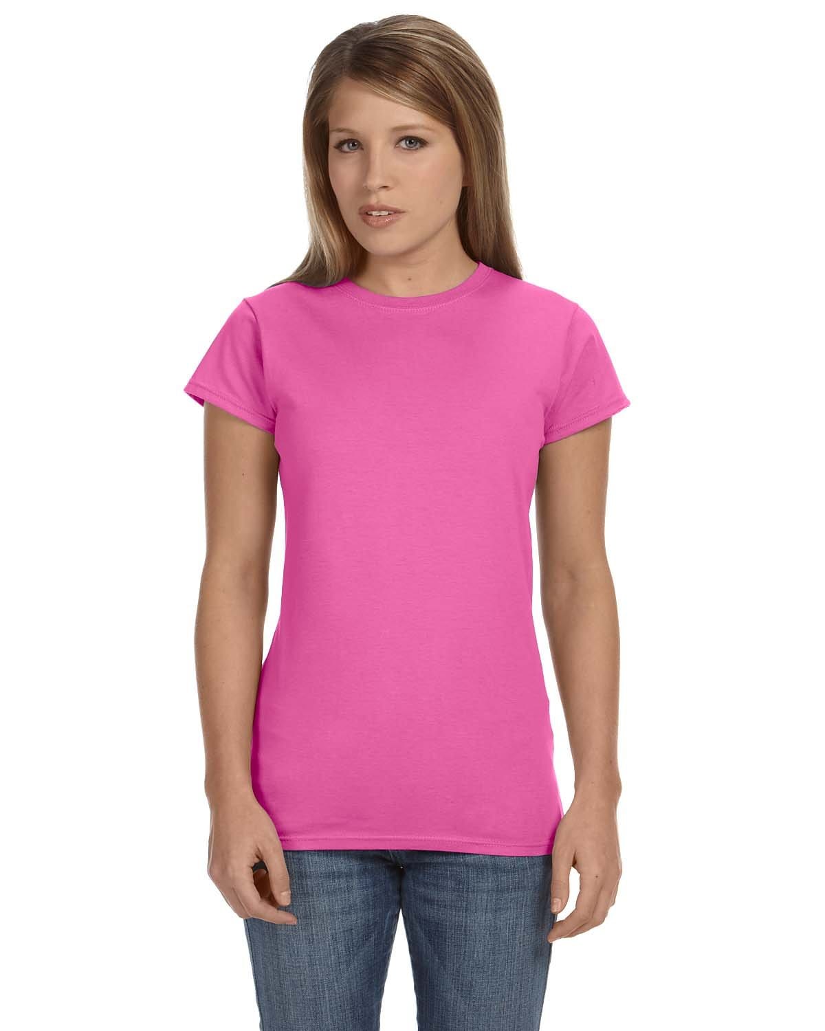 Gildan G640L Ladies' Softstyle in Azalea